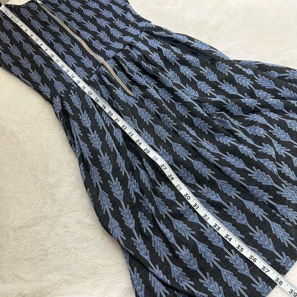 LuLaRoe Womens S Amelia Short Sleeve Midi Dress Arrow Print Black Brown Bohemian - Picture 8 of 8